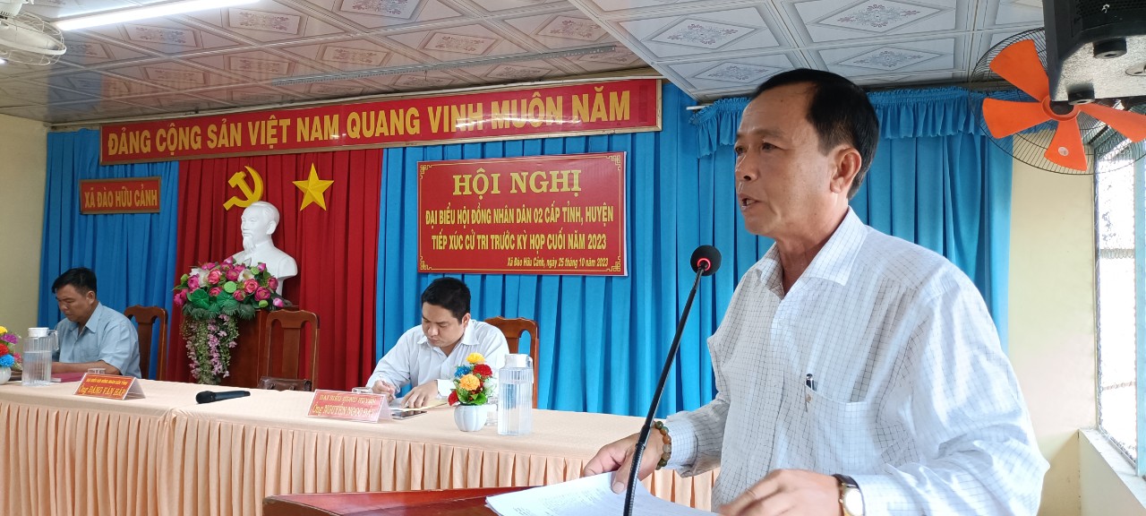 Đại Biểu Hội đồng nhân dân 02 cấp tỉnh, huyện tiếp xúc cử tri